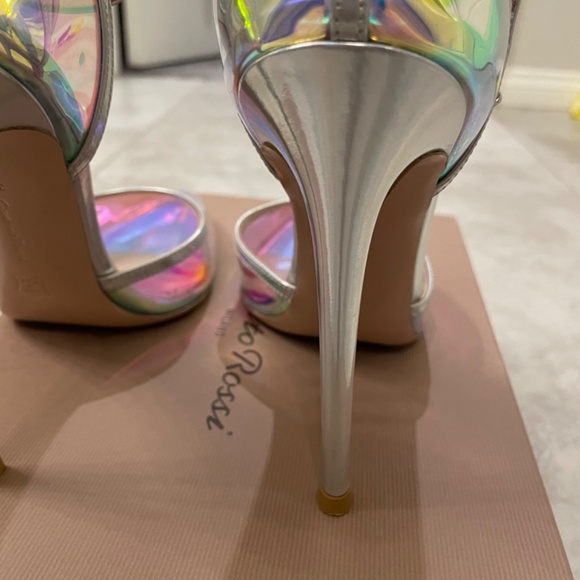 GIANVITO ROSSI Hologram 110mm Leather PVC Size 38 1/2 - Picture 6 of 12